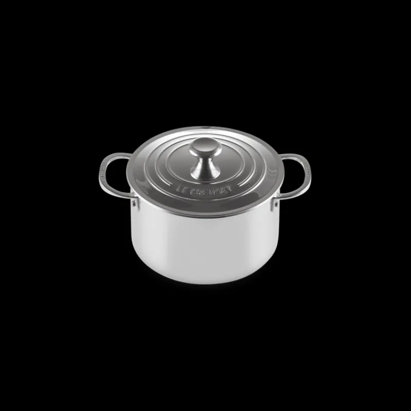 LE CREUSET Batterie De Cuisine | Faitout*Set 4 Pièces Casseroles et Faitout Inox Signature