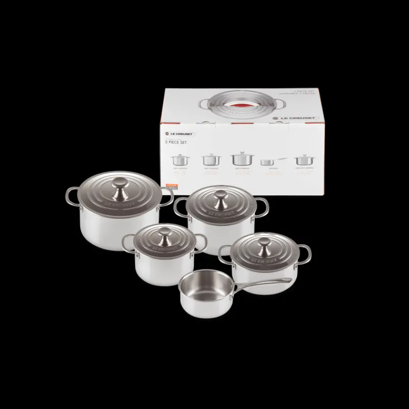 LE CREUSET Batterie De Cuisine | Casseroles*Set 5 Pièces Cocottes Inox Signature