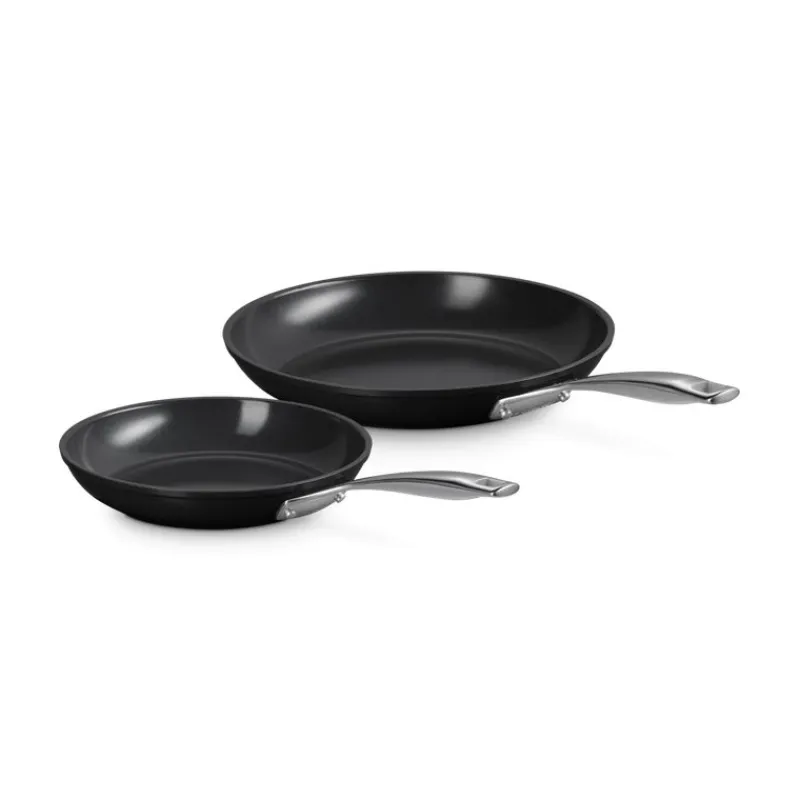 LE CREUSET Poêles*Set 2 Poêles Antiadhérentes Essentiel Céramique 24 et 28 cm