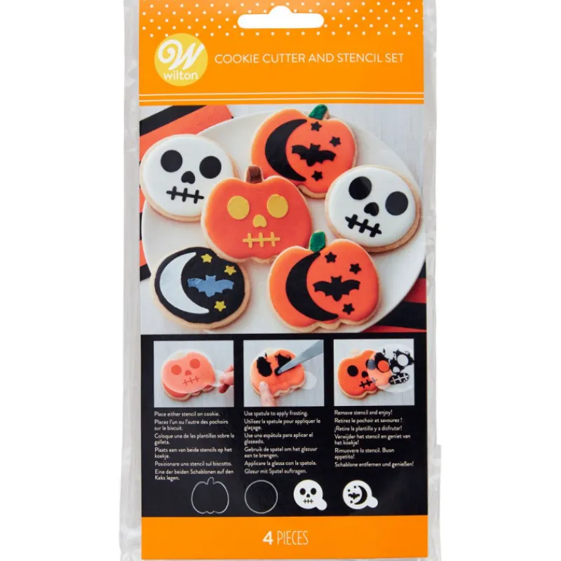 WILTON Emporte Pièce - Découpoir Pâtisserie*Set de 2 Emporte-Pièces et 2 Pochoirs Halloween