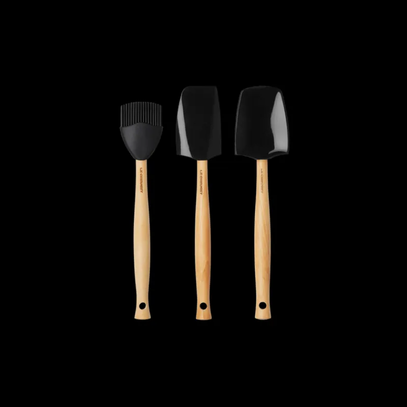 LE CREUSET Spatules | Maryses Et Cuillères*Set de 3 Spatules Silicone Black Onyx