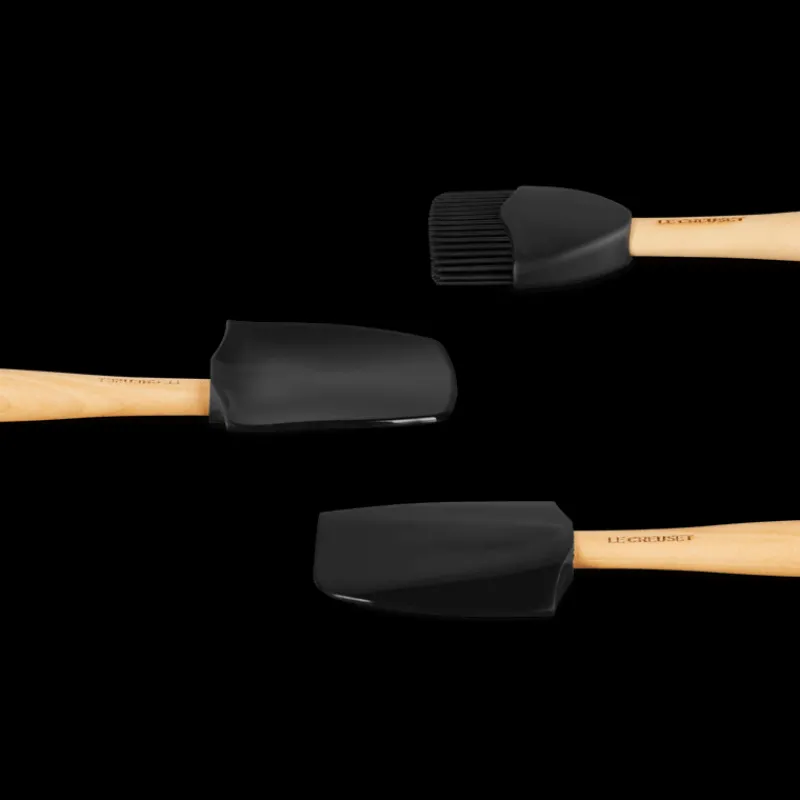 LE CREUSET Spatules | Maryses Et Cuillères*Set de 3 Spatules Silicone Black Onyx