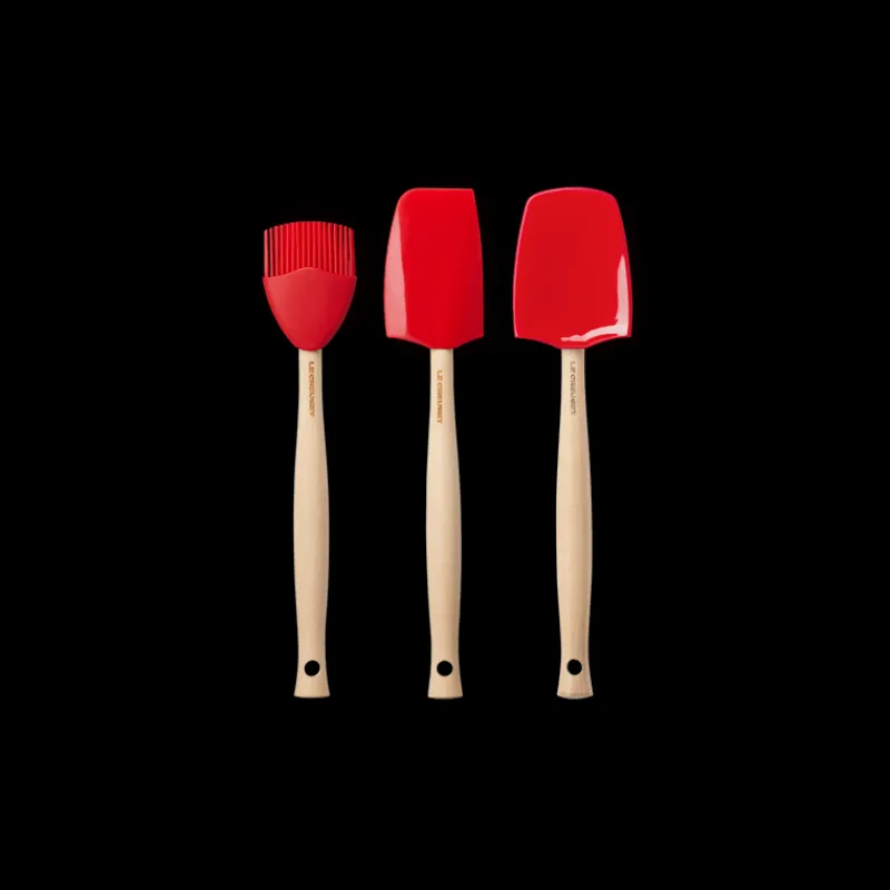 LE CREUSET Spatules | Maryses Et Cuillères*Set de 3 Spatules Silicone Cerise