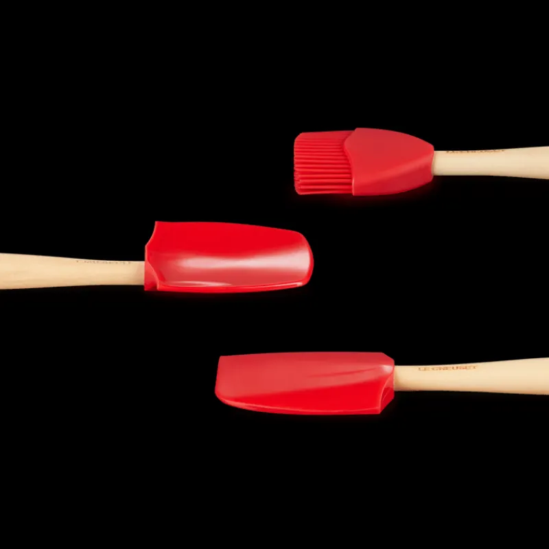 LE CREUSET Spatules | Maryses Et Cuillères*Set de 3 Spatules Silicone Cerise