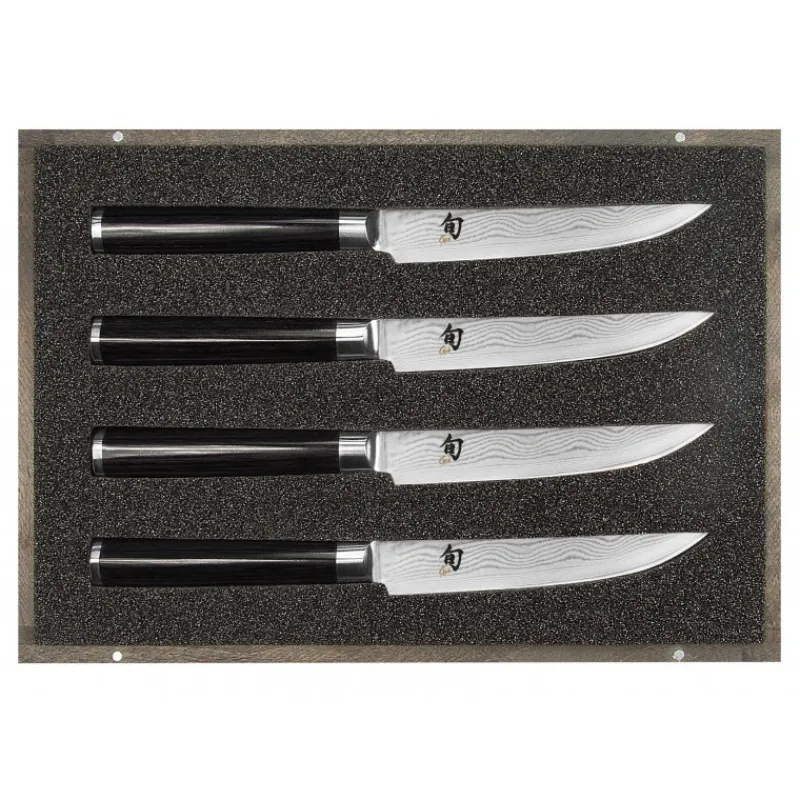 KAI Couteau Japonais*Set de Couteaux à Steak 12 cm Shun Classic Damas