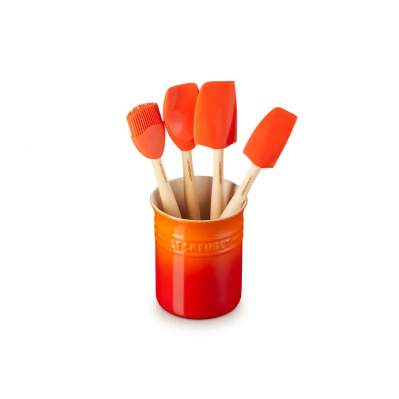 LE CREUSET Spatules | Maryses Et Cuillères*Set Pot 1,1 L avec 4 Ustensiles Volcanique Création