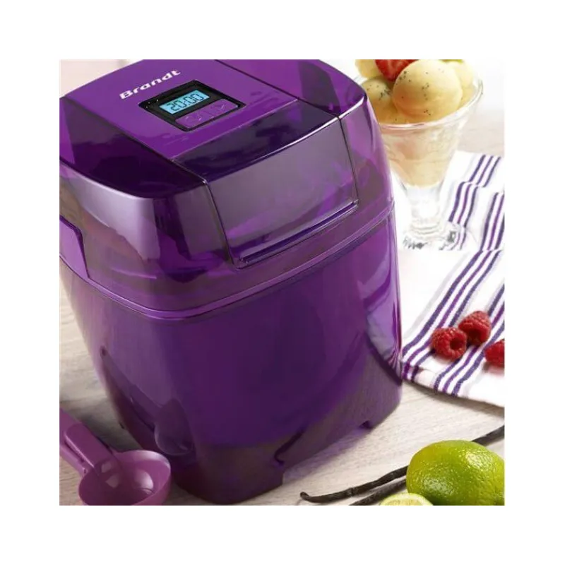 BRANDT Sorbetière, Turbine À Glace*Sorbetière 1,5 L Violet Pourpre