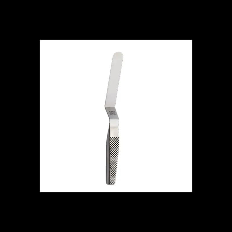 GLOBAL Ustensiles Pâtisserie*Spatule de Cuisine Inox Coudée 19,5 x 2,5 cm