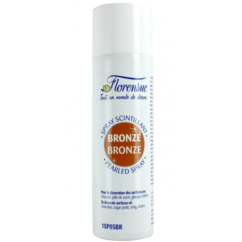 FLORENSUC Spray Alimentaire | Colorants Alimentaires*Spray Alimentaire Scintillant Bronze 250 ml