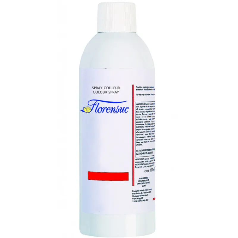 FLORENSUC Colorants Alimentaires*Spray Velours Rouge 400 ml