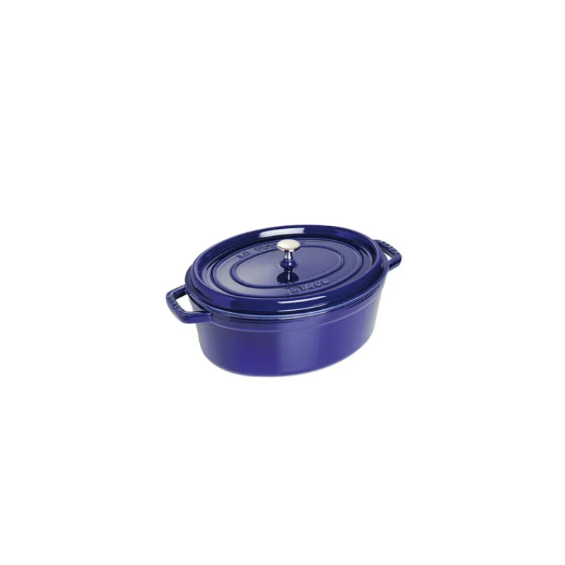 STAUB Cocotte En Fonte*Cocotte Fonte Ovale 33 cm Bleu Intense Majolique 6,7 L