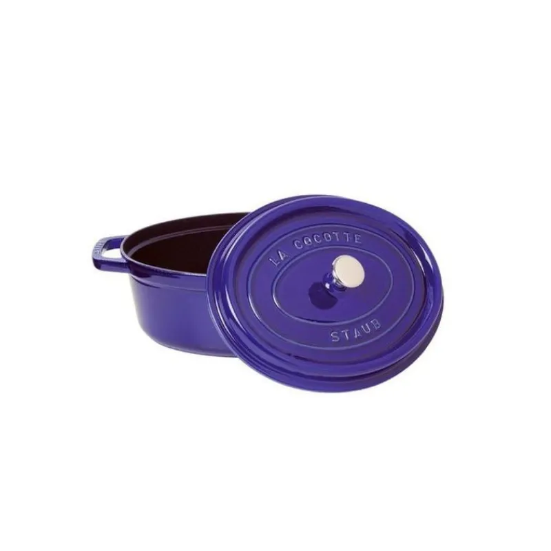 STAUB Cocotte En Fonte*Cocotte Fonte Ovale 33 cm Bleu Intense Majolique 6,7 L