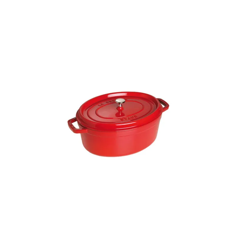 STAUB Cocotte En Fonte*Cocotte Fonte Ovale 37 cm Rouge Cerise 8 L