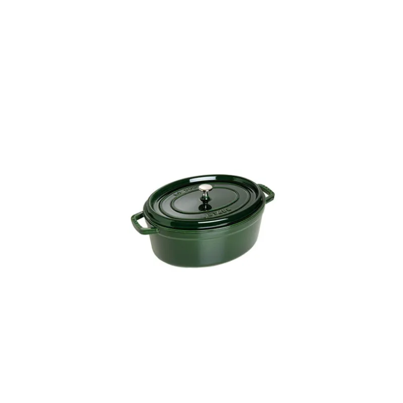 STAUB Cocotte En Fonte*Cocotte Fonte Ovale 29 cm Vert Basilic Majolique 4,2 L