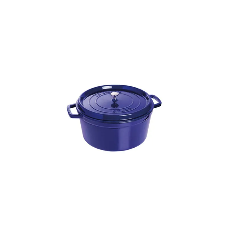 STAUB Cocotte En Fonte*Cocotte Fonte Ronde 24 cm Bleu Intense Majolique 3,8 L