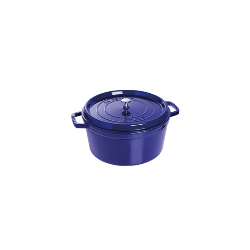 STAUB Cocotte En Fonte*Cocotte Fonte Ronde 28 cm Bleu Intense Majolique 6,7 L