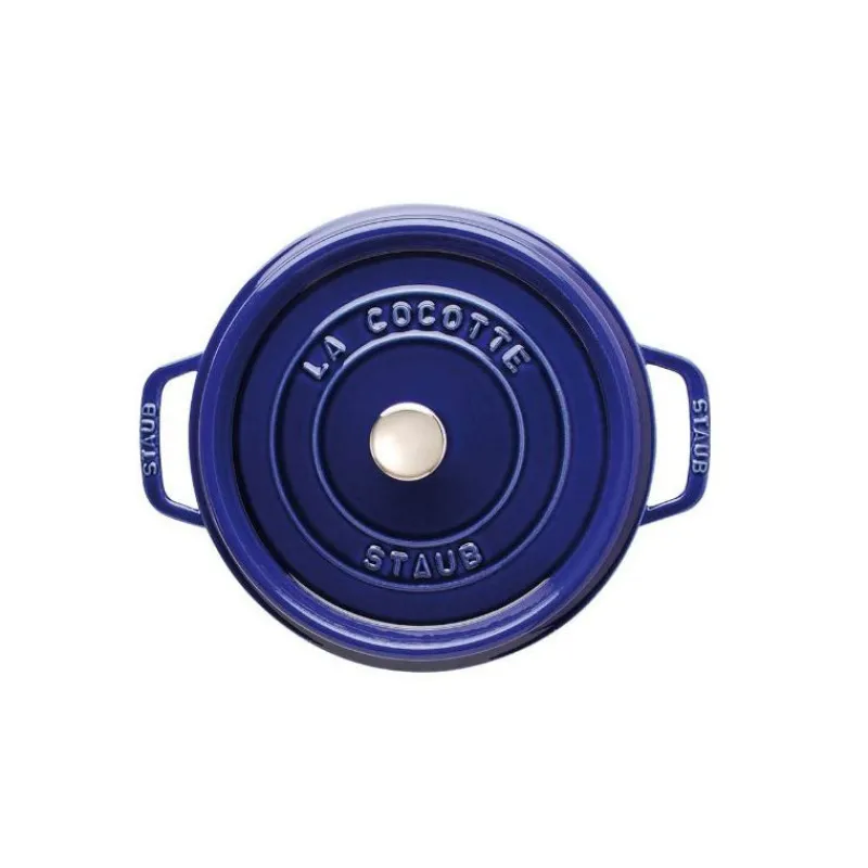 STAUB Cocotte En Fonte*Cocotte Fonte Ronde 28 cm Bleu Intense Majolique 6,7 L