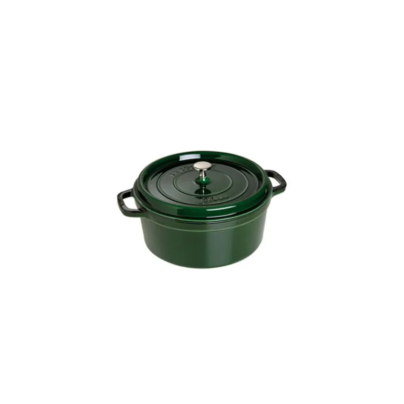 STAUB Cocotte En Fonte*Cocotte Fonte Ronde 24 cm Vert Basilic Majolique 3,8 L