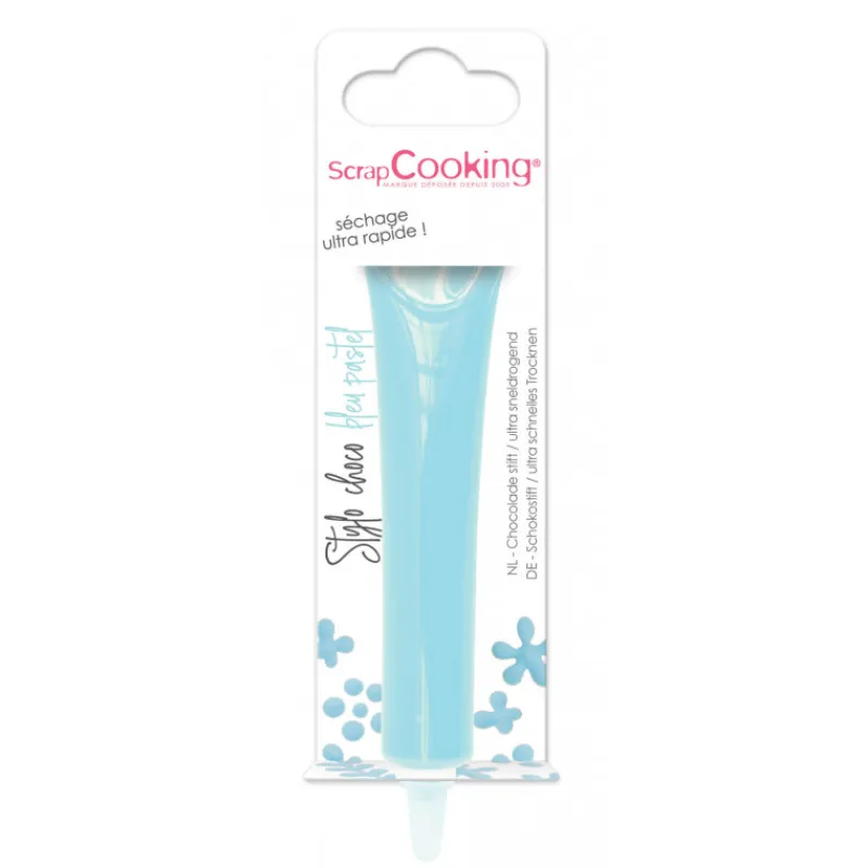 SCRAPCOOKING Nappages Et Glaçages | Décoration Comestible*Stylo Chocolat Bleu Ciel 25 g