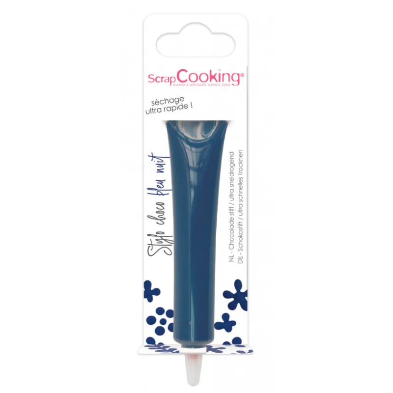 SCRAPCOOKING Nappages Et Glaçages | Décoration Comestible*Stylo Chocolat Bleu Nuit 25 g