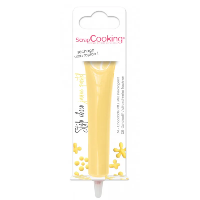 SCRAPCOOKING Nappages Et Glaçages | Décoration Comestible*Stylo Chocolat Jaune Pastel 25 g