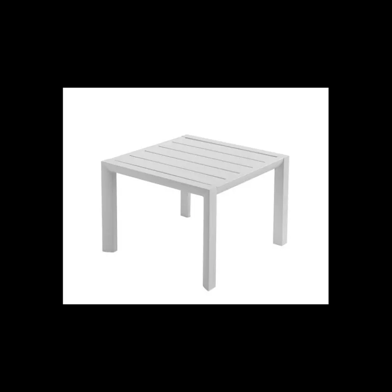 GROSFILLEX Mobilier Lounge | Salon De Jardin Professionnel*Table Basse Carrée 50 x 50 cm Blanc Glacier Sunset