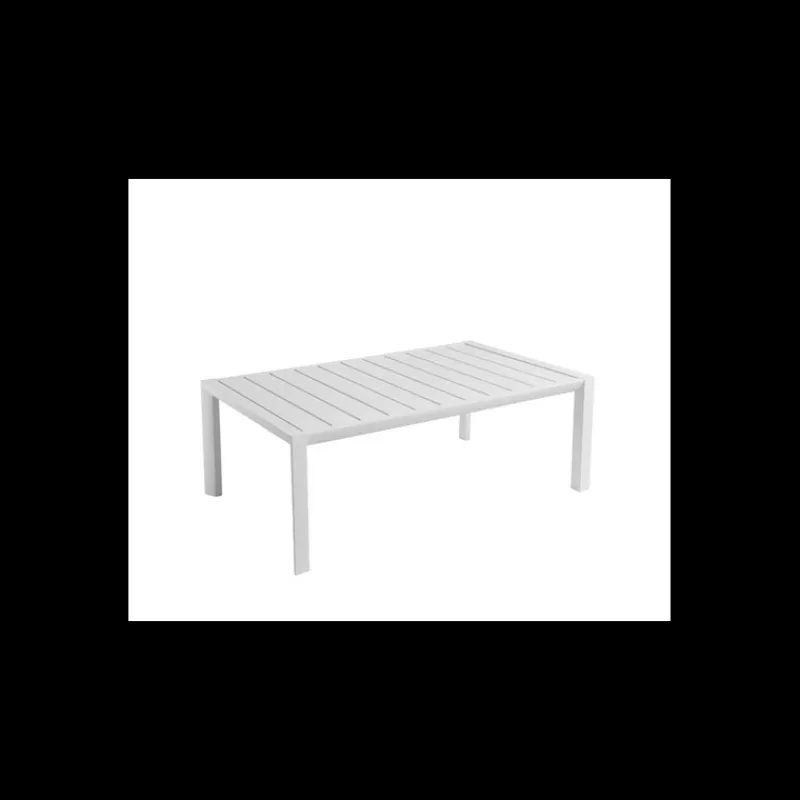 GROSFILLEX Mobilier Lounge | Salon De Jardin Professionnel*Table Basse Rectangulaire 100 x 60 cm Blanc Glacier Sunset