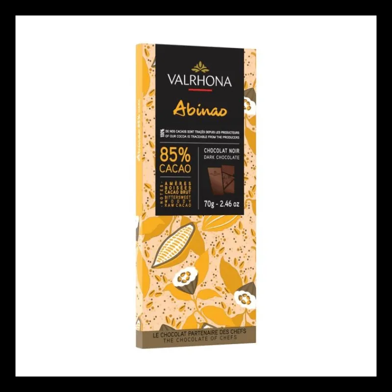 VALRHONA Chocolats À Offrir | Confiserie*Tablette de Chocolat Noir Abinao 85% 70 g