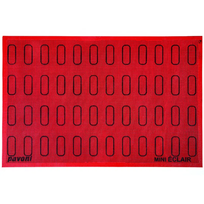 PAVONI Tapis Silicone Pâtisserie*Tapis Silicone Micro-perforé Éclair 6 x 1,8 cm (x48)