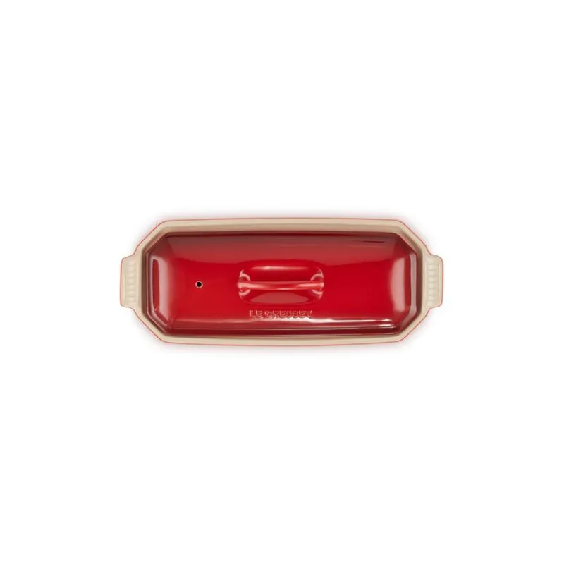 LE CREUSET Terrines*Terrine Rectangulaire avec presse 28 cm Cerise céramique