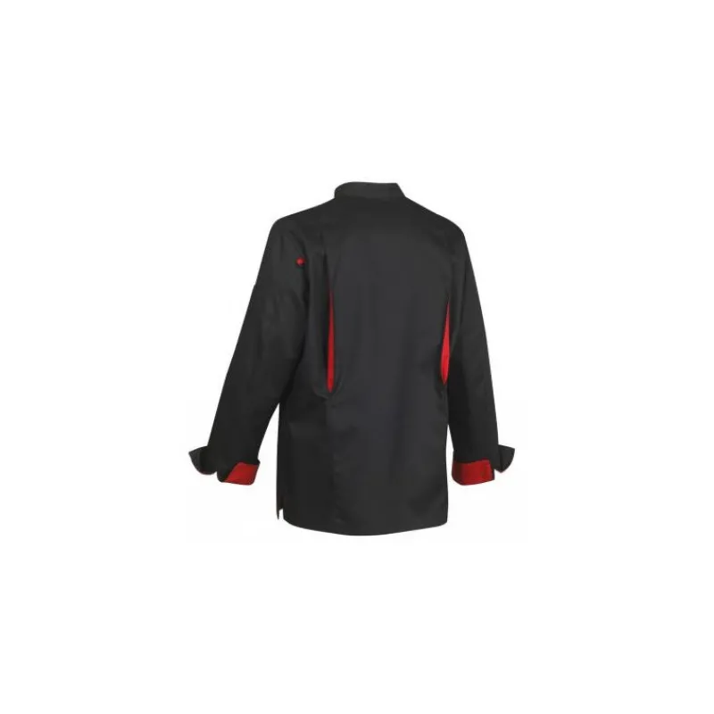 ROBUR Veste De Cuisine*Veste de Cuisine Mixte Noire/Rouge BOKO T.5