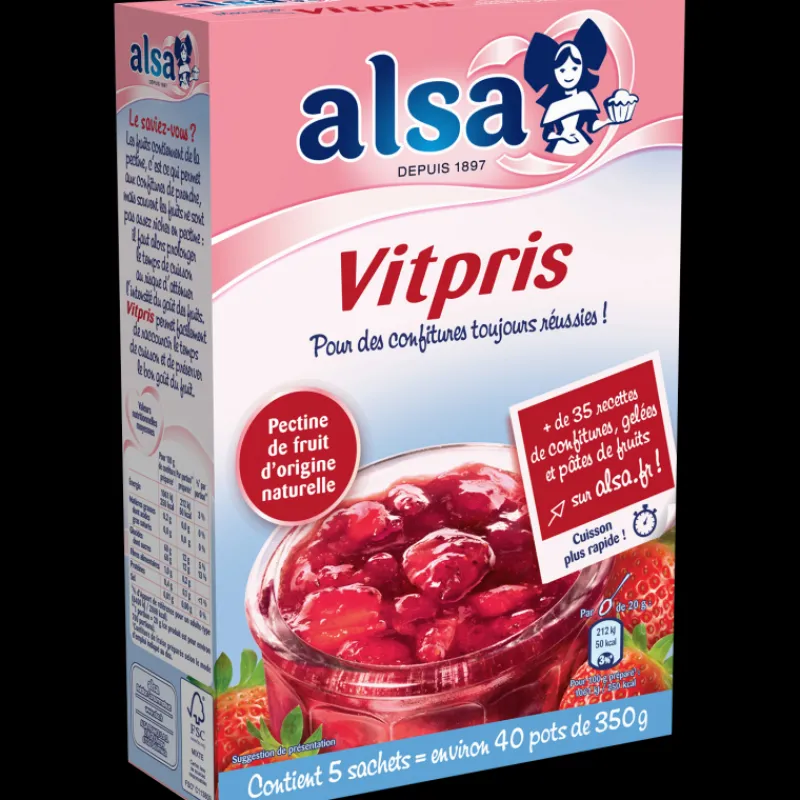 ALSA Additifs Alimentaires*Vitpris Pectine de fruits pour confitures 188g